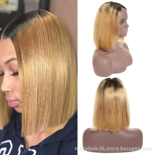 Wholesale Straight Bob Wig Brazilian Remy Hair Human Hair Lace Front Wigs For Women